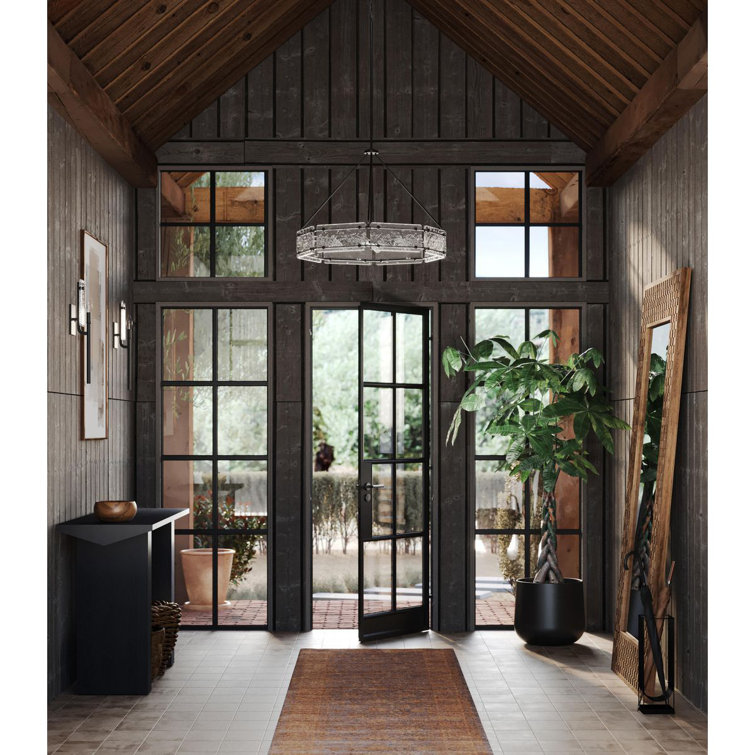 Rivera Black Steel 6-Light Round Chandelier
