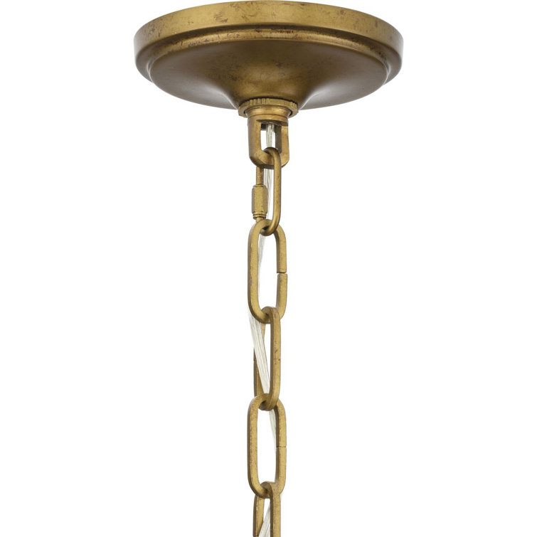 Loretta Gold Ombre 27" Artisanal Glass Chandelier