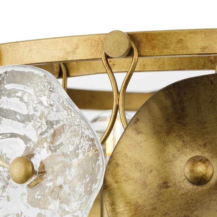 Loretta Gold Ombre 9-Light Tiered Chandelier with Clear Glass