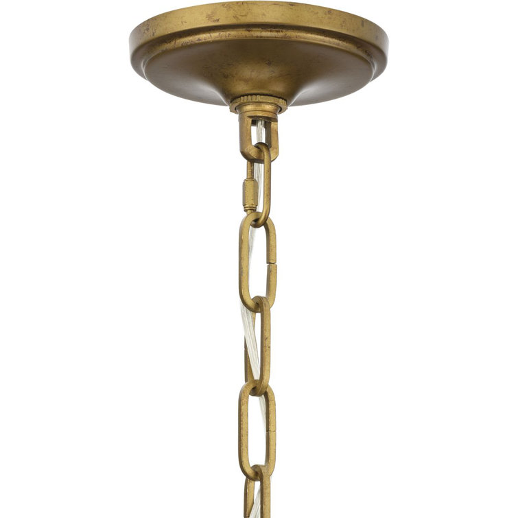 Loretta Gold Ombre 9-Light Tiered Chandelier with Clear Glass