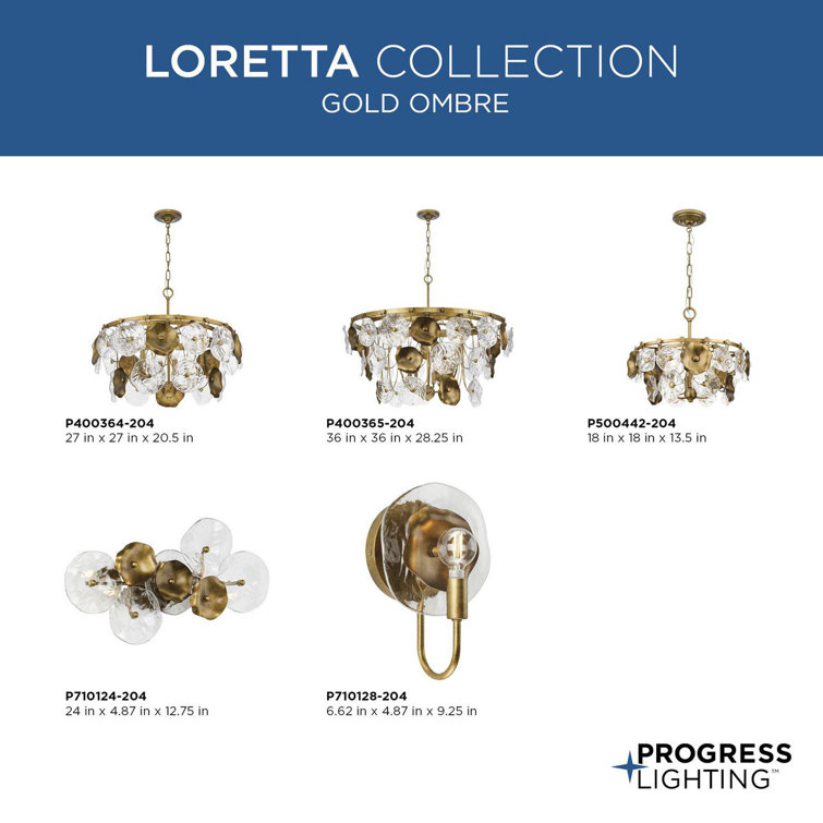 Loretta Gold Ombre Geometric Pendant with Glass Accents