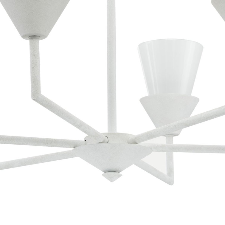 Pinellas 30" White Plaster Candle Style Chandelier
