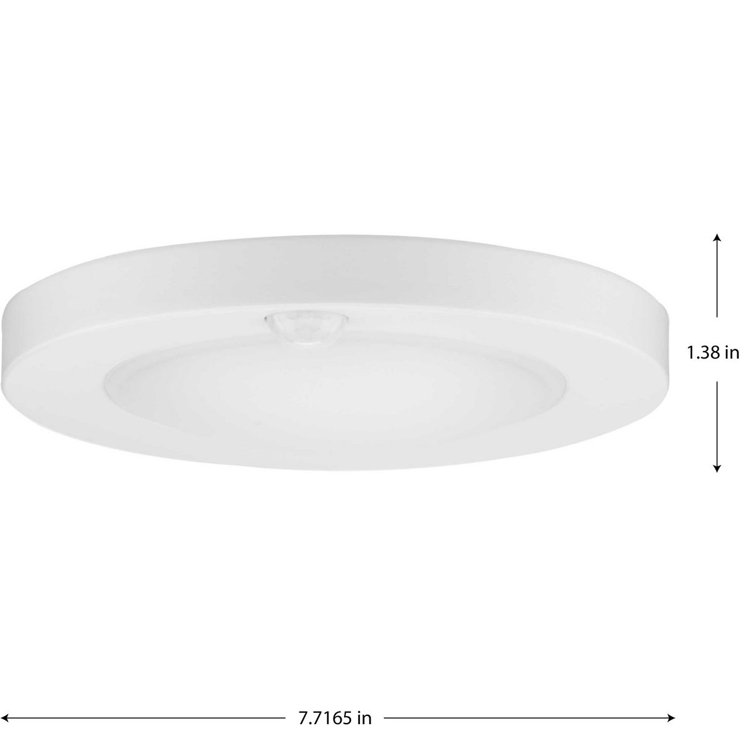 White LED Indoor/Outdoor Drum Flush Mount Light