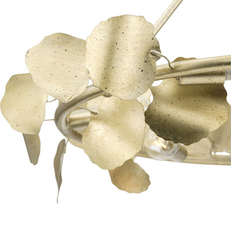 Laurel Gilded Silver 6-Light Indoor Flush Mount Chandelier