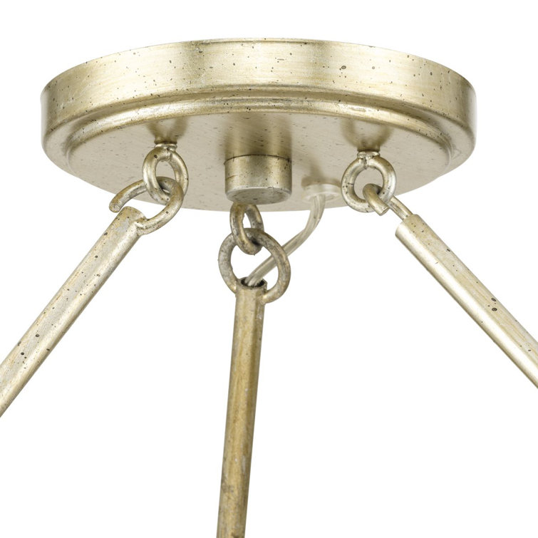 Laurel Gilded Silver 6-Light Indoor Flush Mount Chandelier