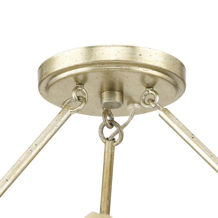 Laurel Gilded Silver 6-Light Indoor Flush Mount Chandelier