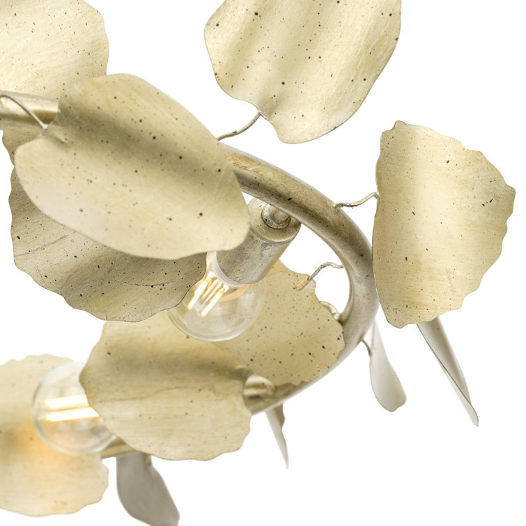 Laurel Gilded Silver 6-Light Indoor Flush Mount Chandelier