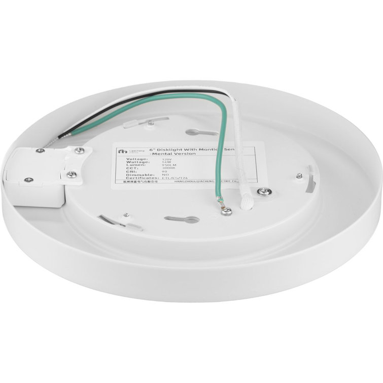 White LED Indoor/Outdoor Drum Flush Mount Light