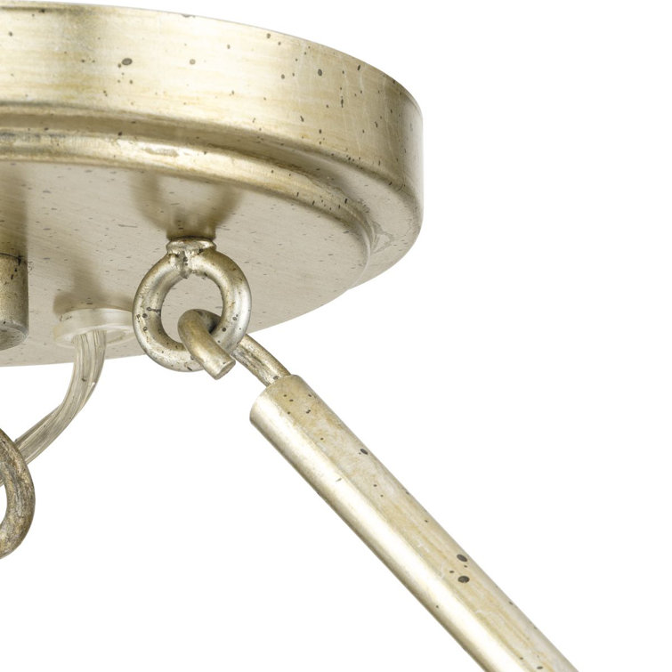 Laurel Gilded Silver 6-Light Indoor Flush Mount Chandelier