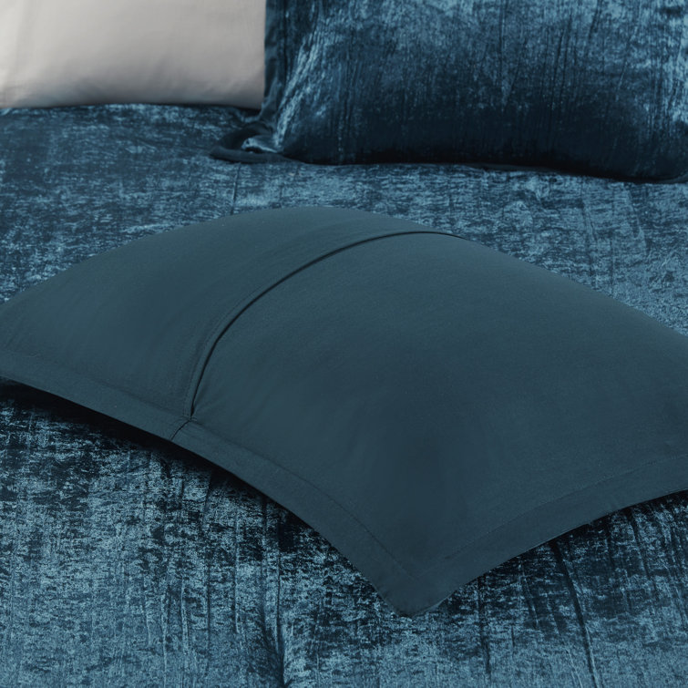 Teal King Velvet Down Alternative 5-Piece Bedspread Set