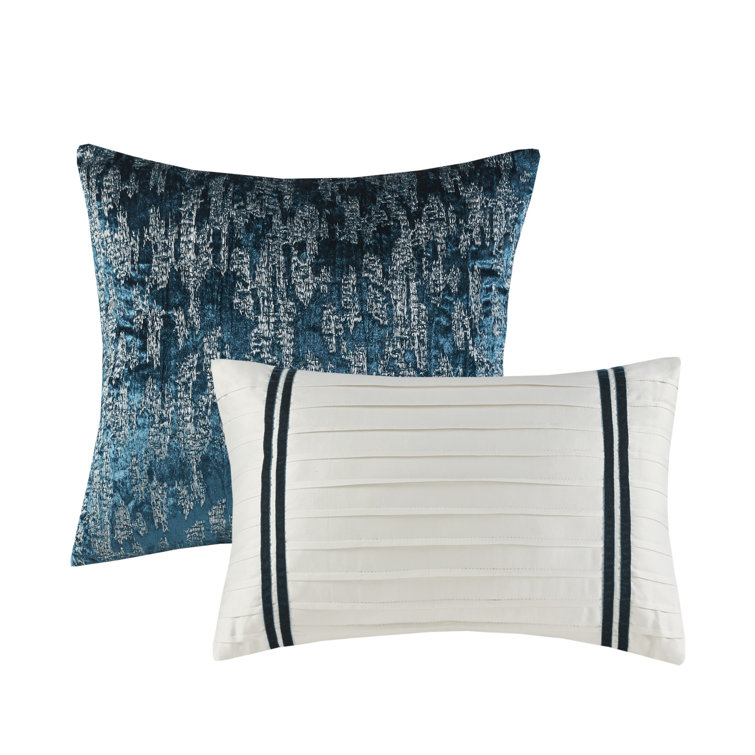 Teal King Velvet Down Alternative 5-Piece Bedspread Set