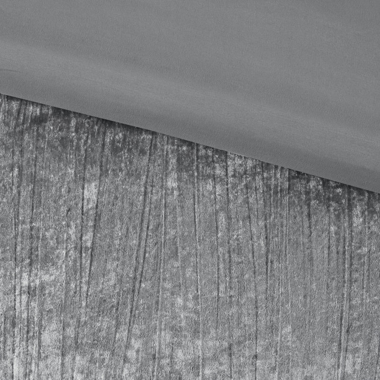 King Silver Velvet Down Alternative Bedspread Set