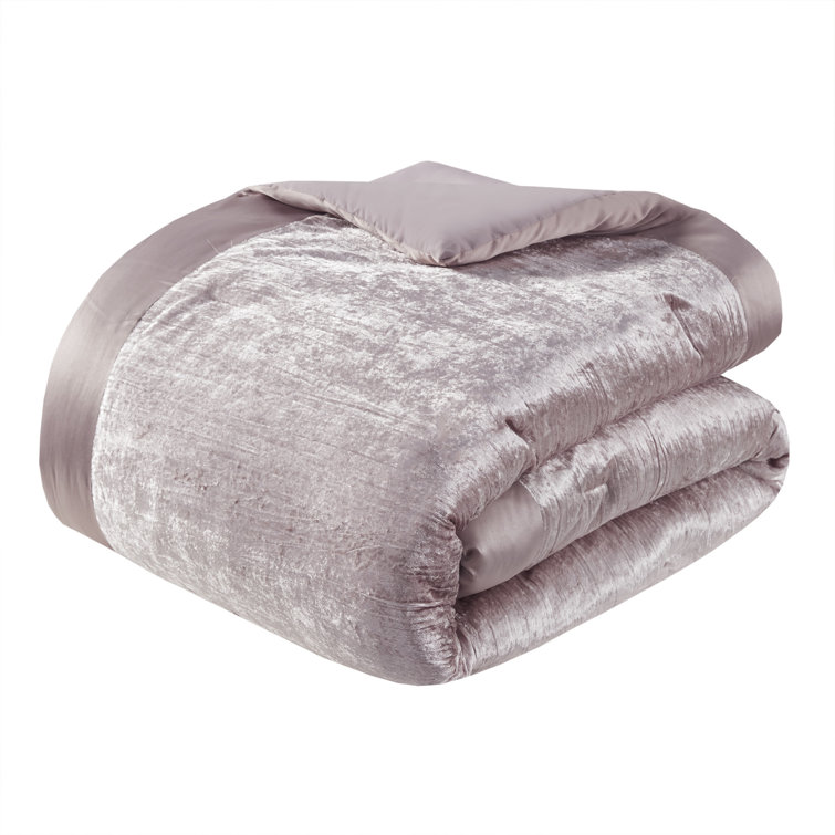Blush Velvet Full Down Alternative 5-Piece Bedspread Set