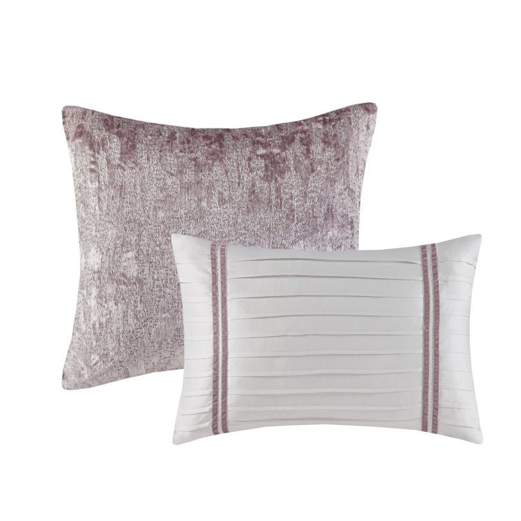 Blush Velvet Full Down Alternative 5-Piece Bedspread Set