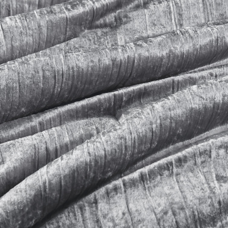 King Silver Velvet Down Alternative Bedspread Set