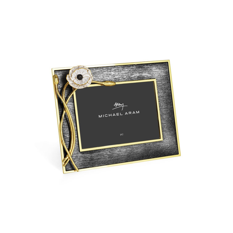 Classic 5x7 Gold and Black Anemone Picture Frame