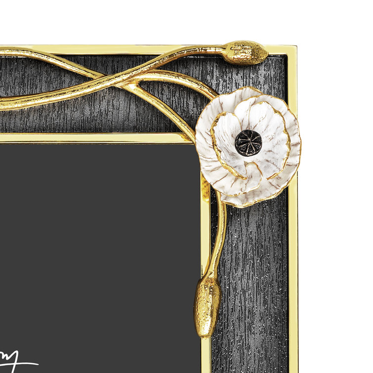 Classic 5x7 Gold and Black Anemone Picture Frame