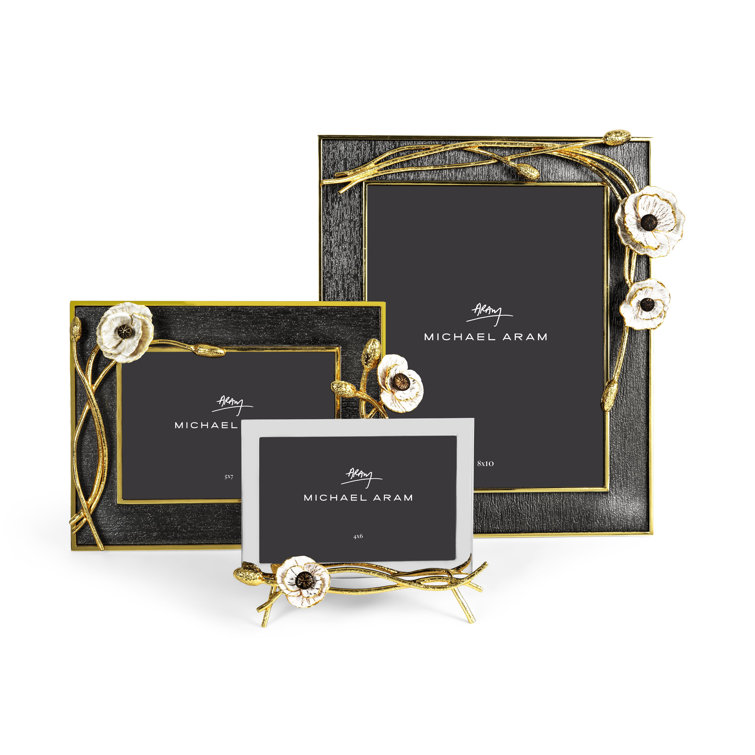 Classic 5x7 Gold and Black Anemone Picture Frame