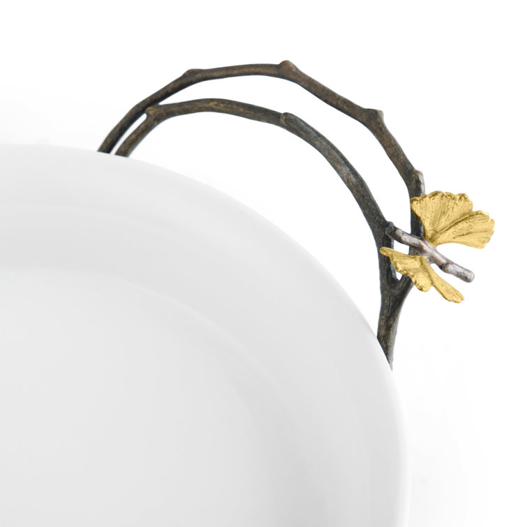 Butterfly Ginkgo 10.5" Porcelain Pie Dish