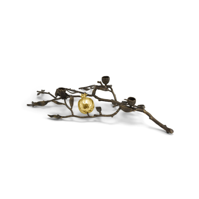 Elegant Oxidized Brass 3-Taper Handcrafted Hurricane Candelabra