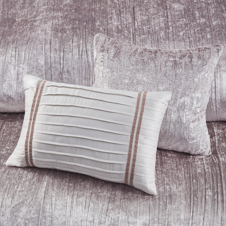 Blush Velvet Full Down Alternative 5-Piece Bedspread Set