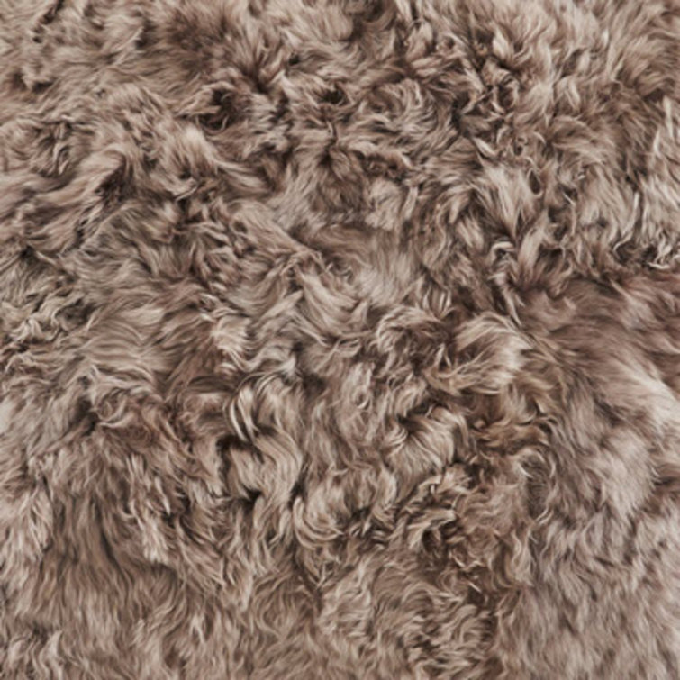 Luxurious Brown Faux-Fur Lumbar Pillow with Velvet Cover