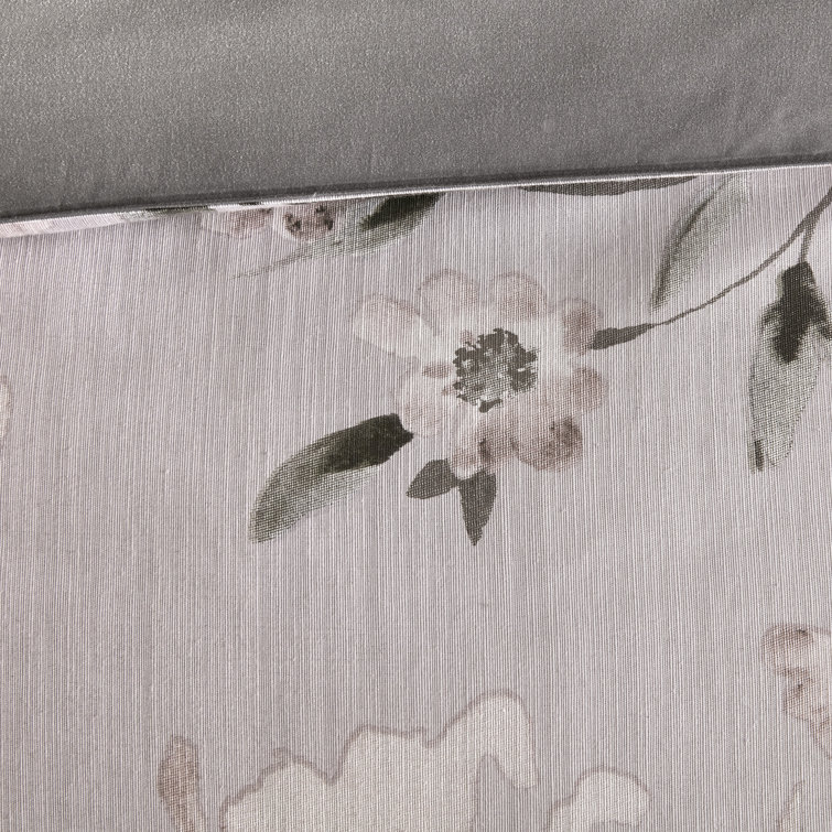 Lilac Floral Cotton Full/Queen Duvet Cover Set