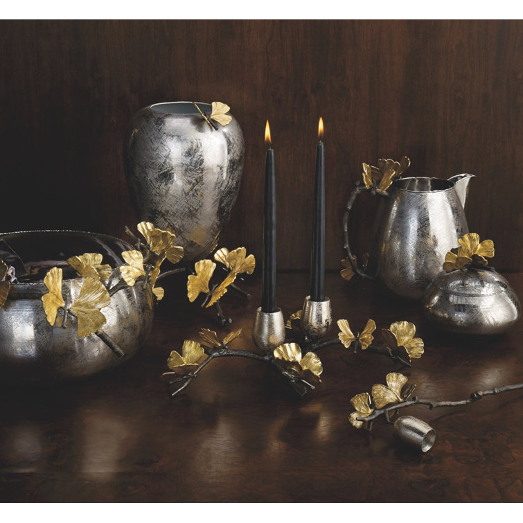 Silver and Bronze Butterfly Ginkgo Keepsake Box