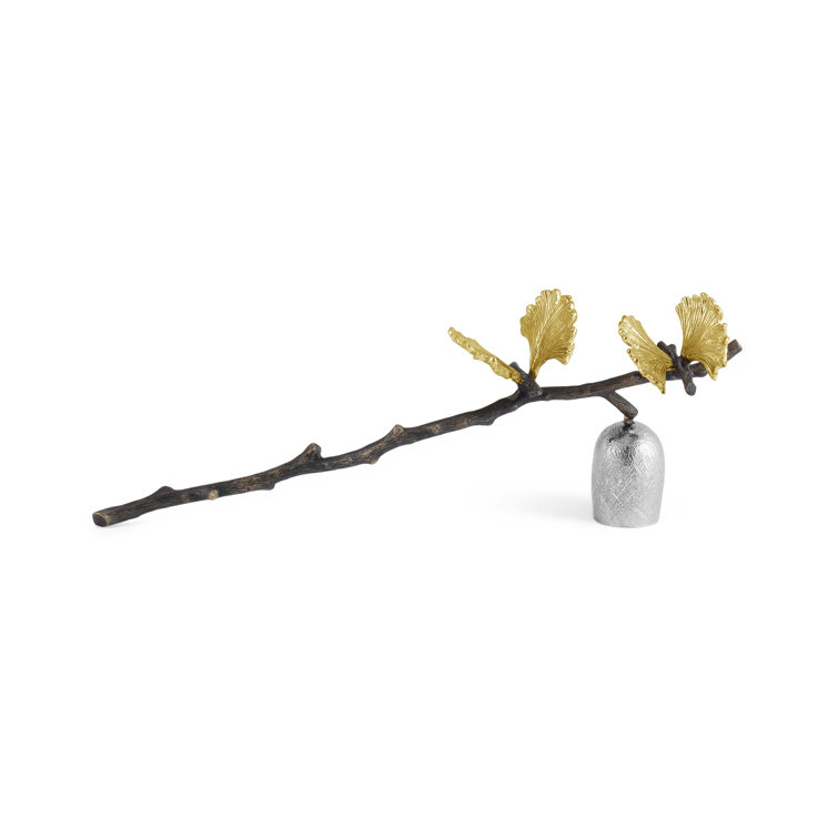 Handmade Oxidized Metal and Bronze Butterfly Ginkgo Candle Snuffer