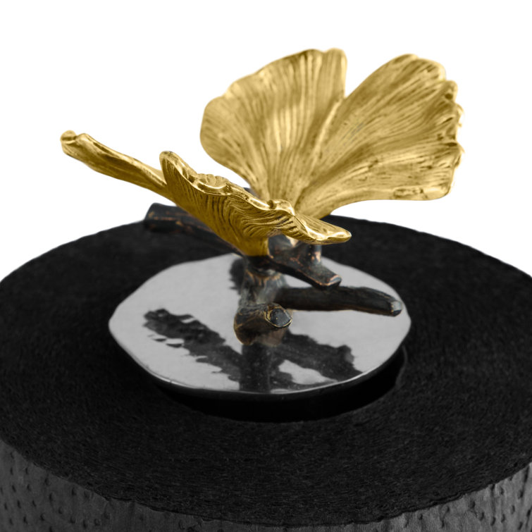 Butterfly Ginkgo Gold and Nickel Paper Towel Holder