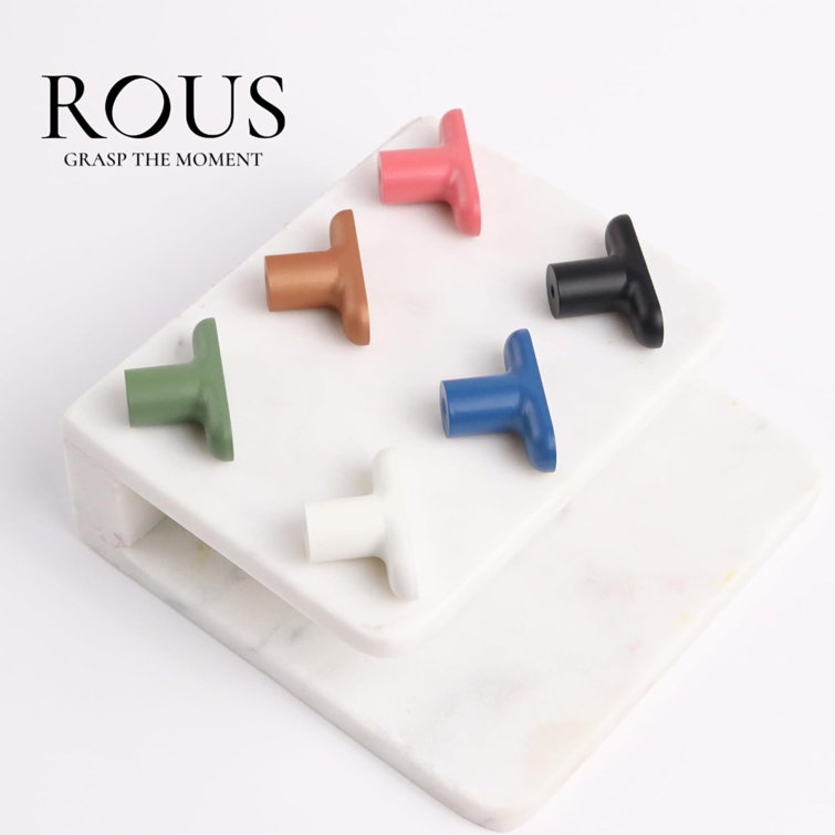 Snow White Aluminum T-Bar Cabinet Drawer Knob