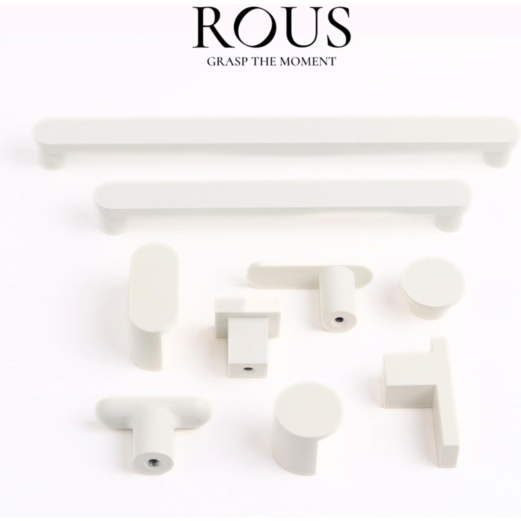 Snow White Aluminum T-Bar Cabinet Drawer Knob