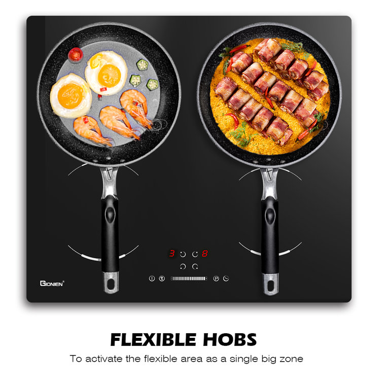 24" Black Ceramic 4-Burner Induction Cooktop