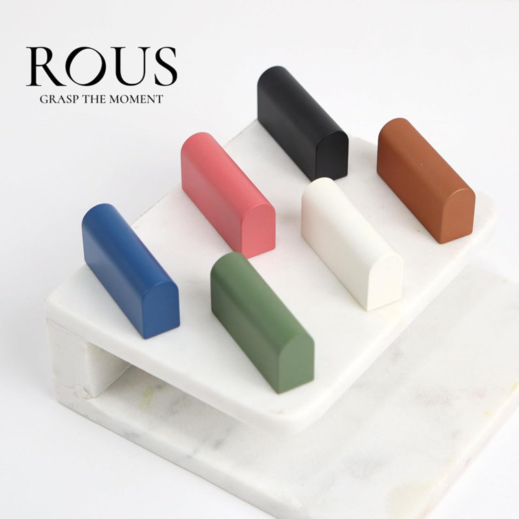 Blush Matte Aluminum Rectangular Cabinet Knob