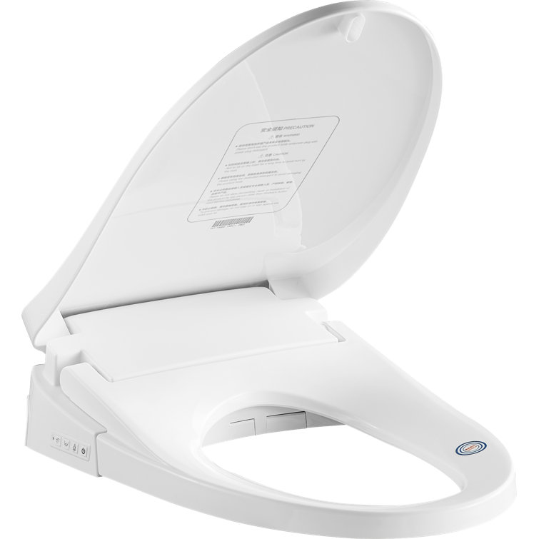 White Polypropylene Electric Smart Bidet Toilet Seat with Heated Seat and Remote