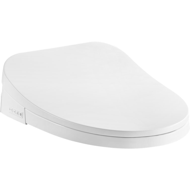White Polypropylene Electric Smart Bidet Toilet Seat with Heated Seat and Remote