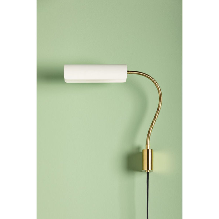 Aged Brass and Soft White Swing Arm Wall Sconce