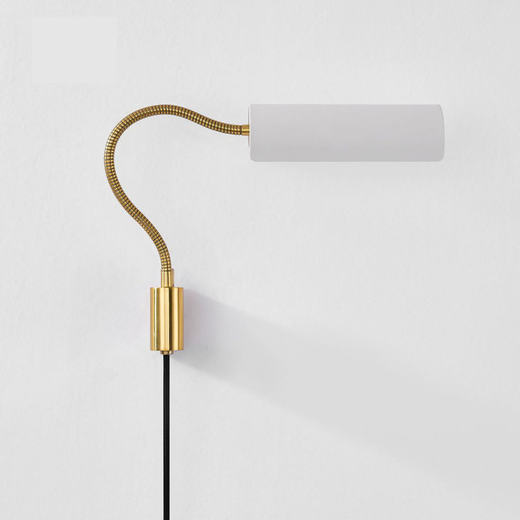 Aged Brass and Soft White Swing Arm Wall Sconce