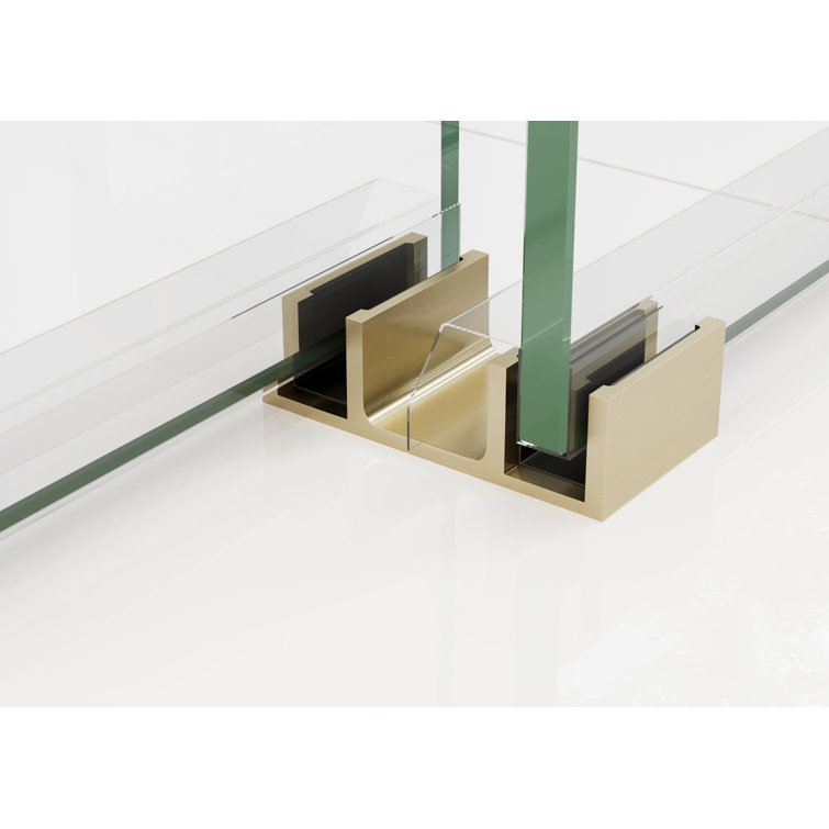 Polaris 60" x 78" Frameless Brushed Bronze Sliding Shower Door
