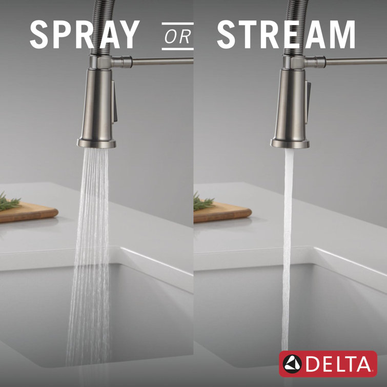 Stainless Steel Pull-Down Kitchen Faucet with Magnetic Dock