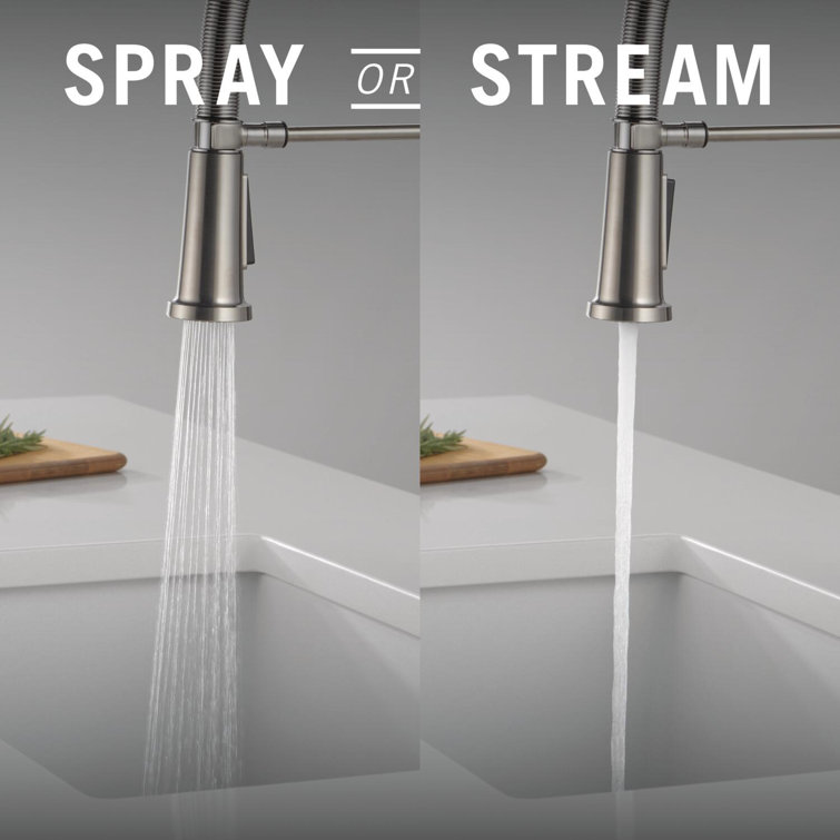 Stainless Steel Pull-Down Kitchen Faucet with Magnetic Dock