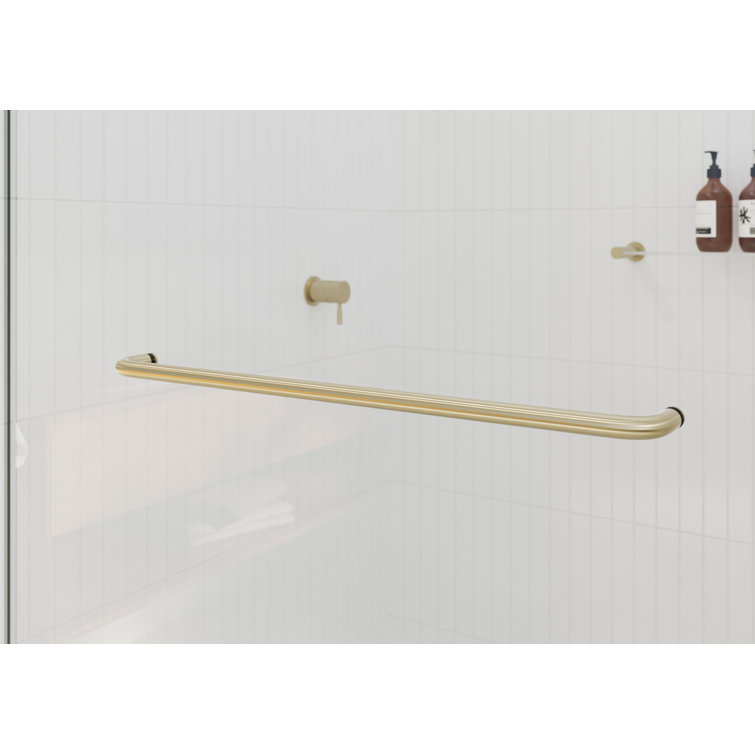 Polaris 60" x 78" Frameless Brushed Bronze Sliding Shower Door