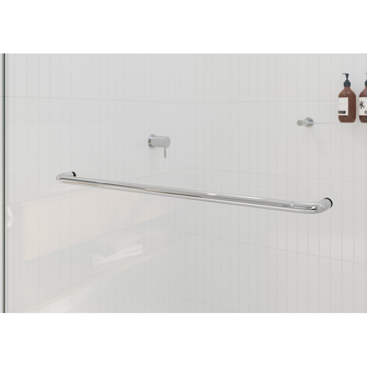 Polaris 60 in. Frameless Sliding Bathtub Door with Chrome Finish
