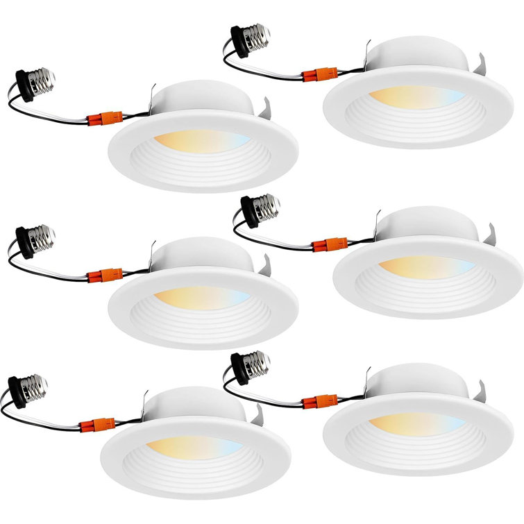 5.5'' White Selectable LED Retrofit Recessed Lighting Kit, 6-Pack