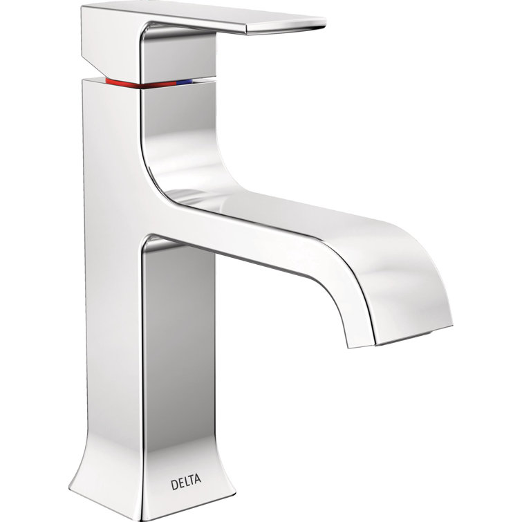 Velum Chrome Single Handle Curved Bathroom Faucet