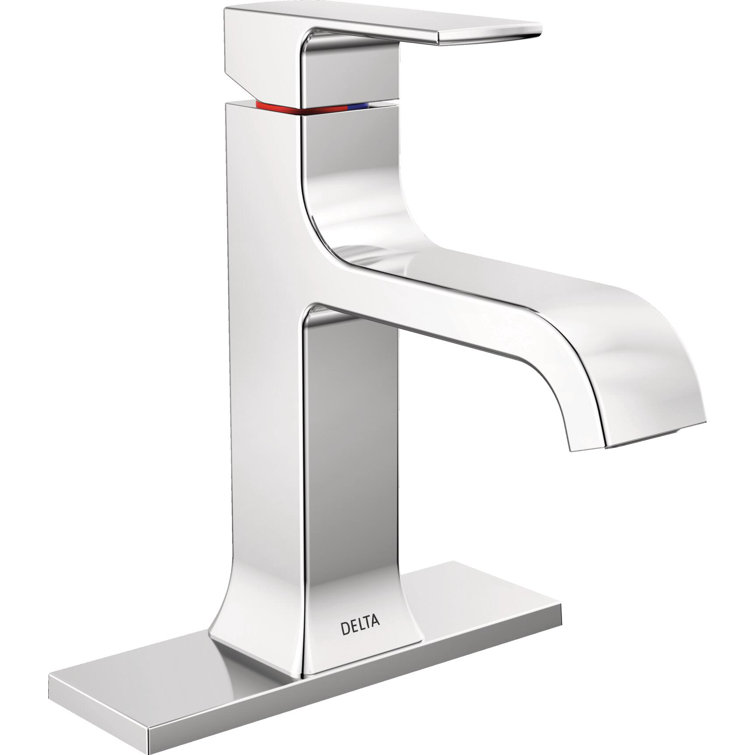 Velum Chrome Single Handle Curved Bathroom Faucet