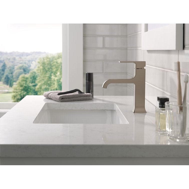 Velum Brushed Nickel Single Hole Bathroom Faucet with Drain Assembly