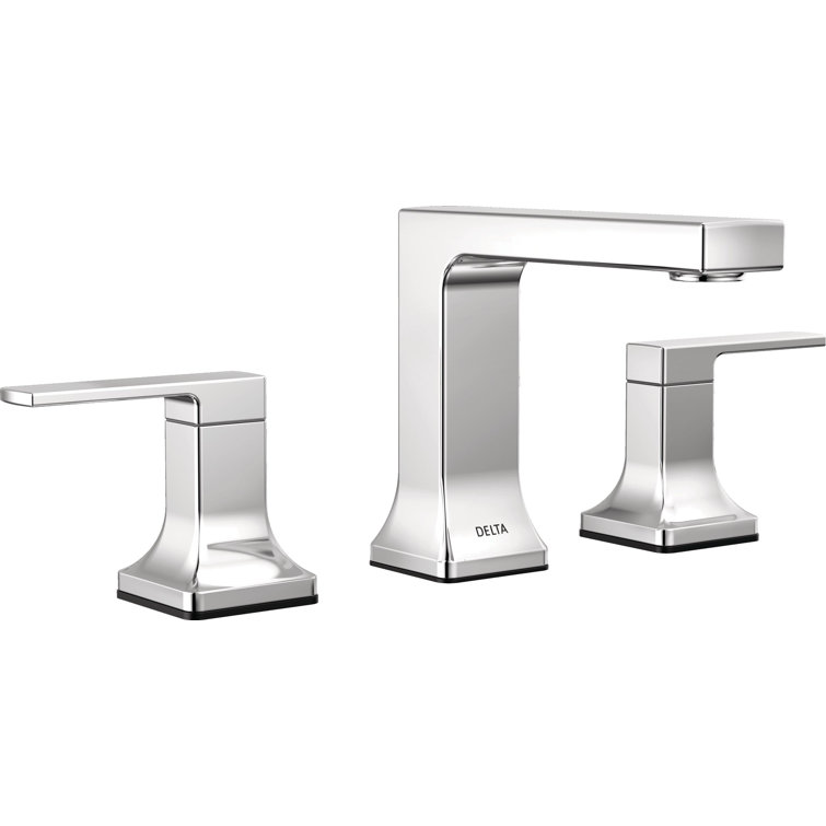 Velum Polished Chrome Widespread Bathroom Faucet with Drain Assembly