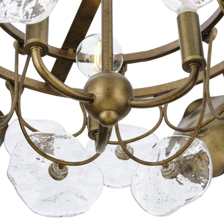 Loretta Gold Ombre Geometric Pendant with Glass Accents