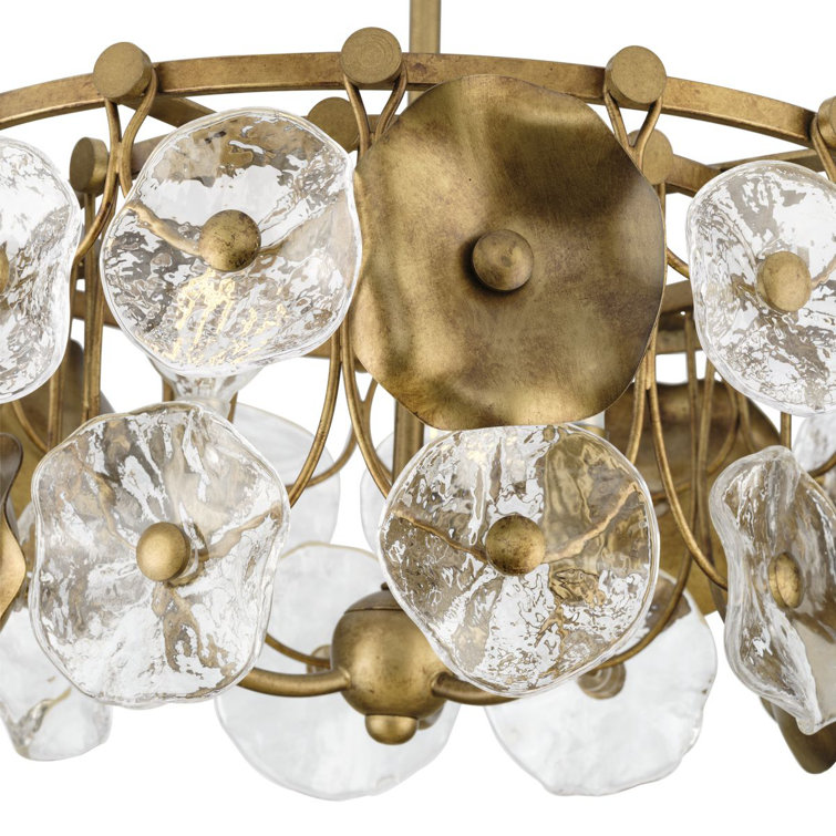 Loretta Gold Ombre Geometric Pendant with Glass Accents